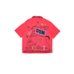 Diet Starts Monday - Doodle Button Up Shirt - Red