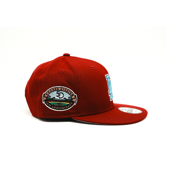 New Era - Los Angeles Dodgers Snapback Hat - Burgundy — alternate view