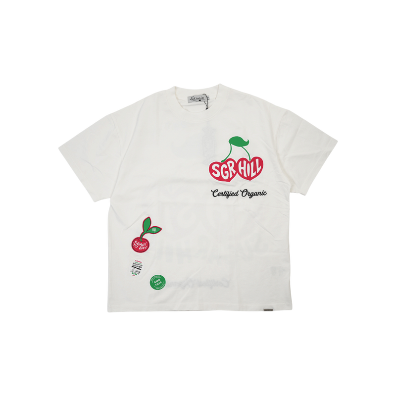 Almost Someday - Sugar Hill - Cherry T-shirt - White