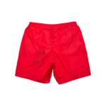 Palm Angels - Curved Logo Swimshort- Red/off White Shorts - White