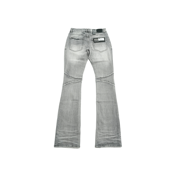 Serenede - "Noctis" Stacked Jeans - Grey — alternate view