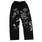 Anti Social Social Club - Assc - Illustrated Sweats Pants - Black