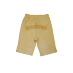 When Smoke Clears - Leather Star Shorts - Yellow