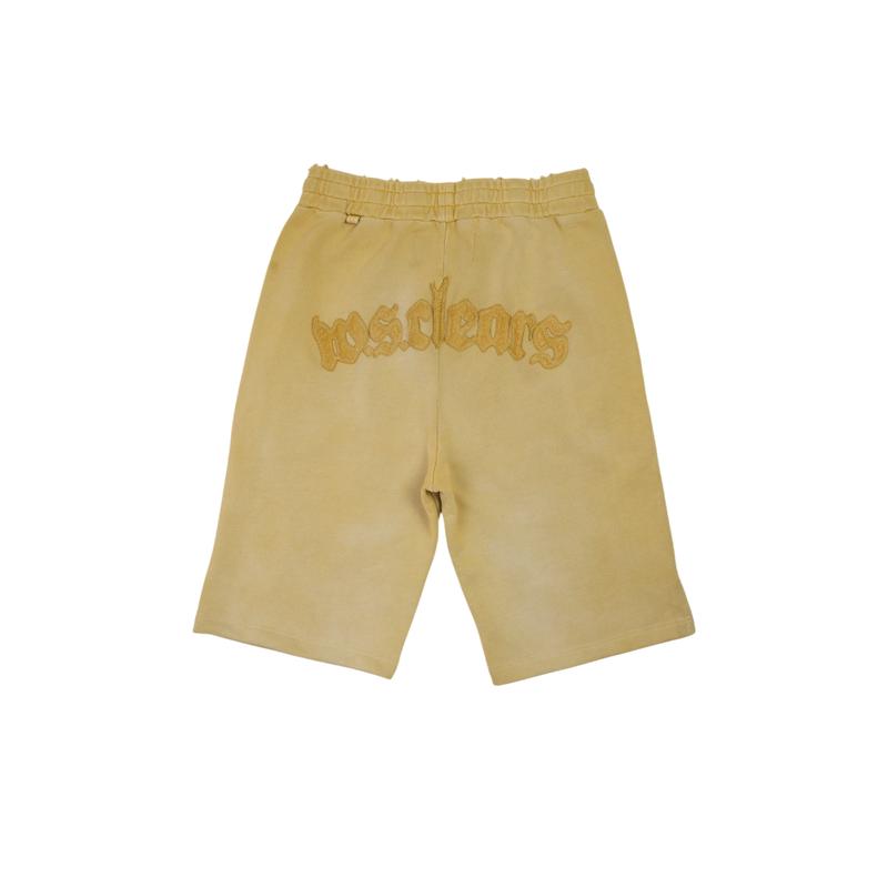 When Smoke Clears - Leather Star Shorts - Yellow