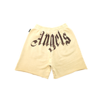 Palm Angels - Big Waist Logo Loose Sweatshorts - Beige/brown - Brown