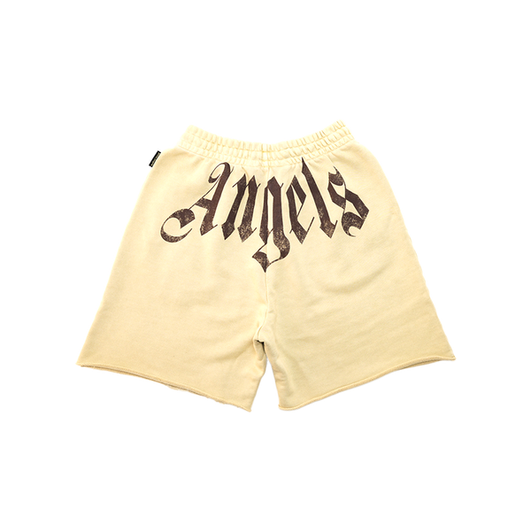 Palm Angels - Big Waist Logo Loose Sweatshorts - Beige/brown - Brown — alternate view