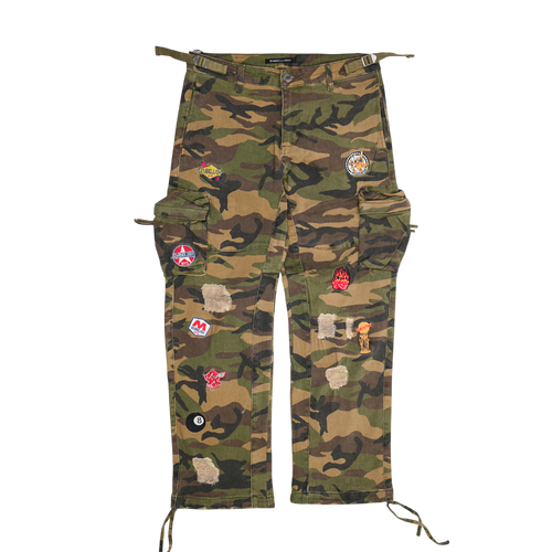 Embellish - Patch Baggy Cargo Pants - Multicolor