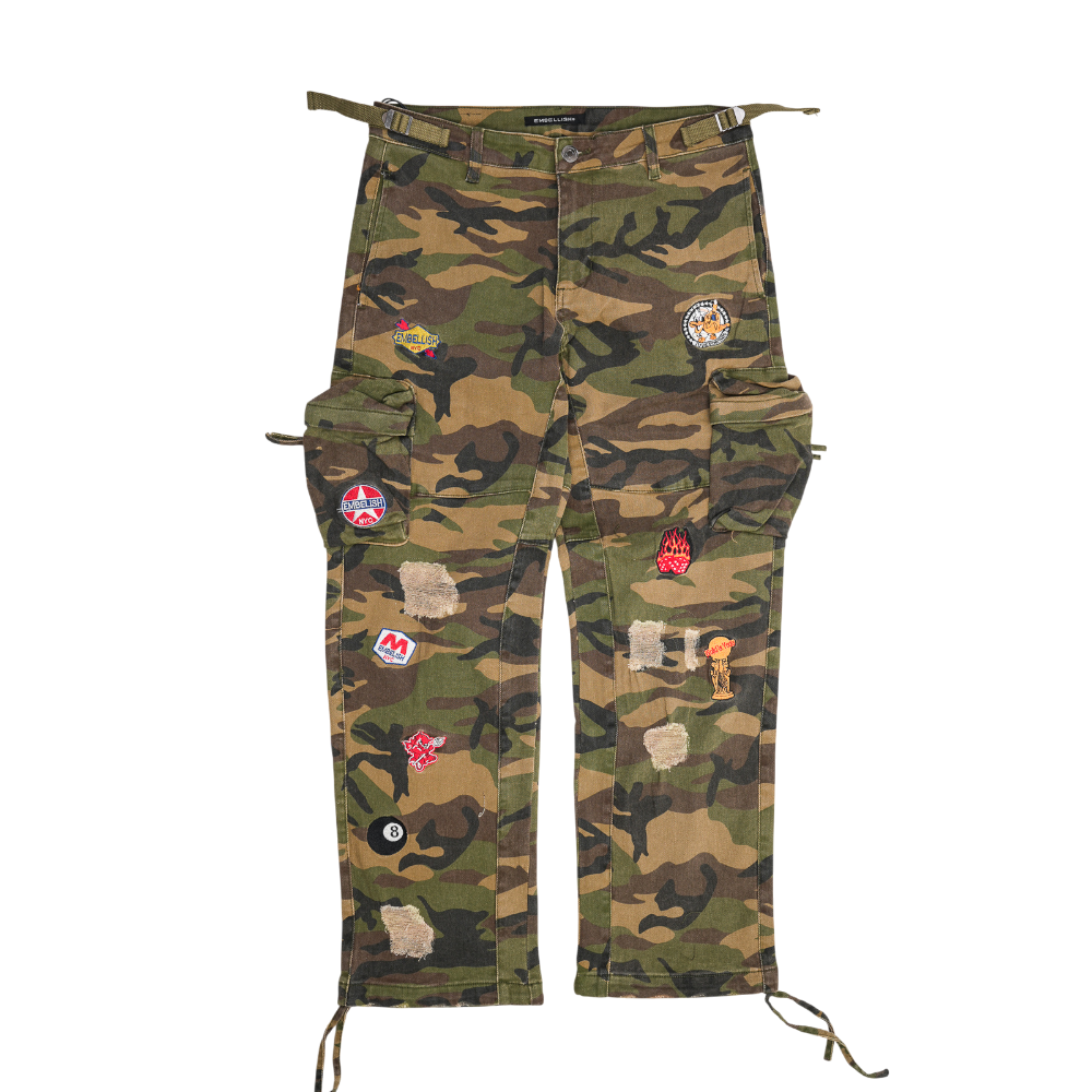 Embellish - Patch Baggy Cargo Pants - Multicolor