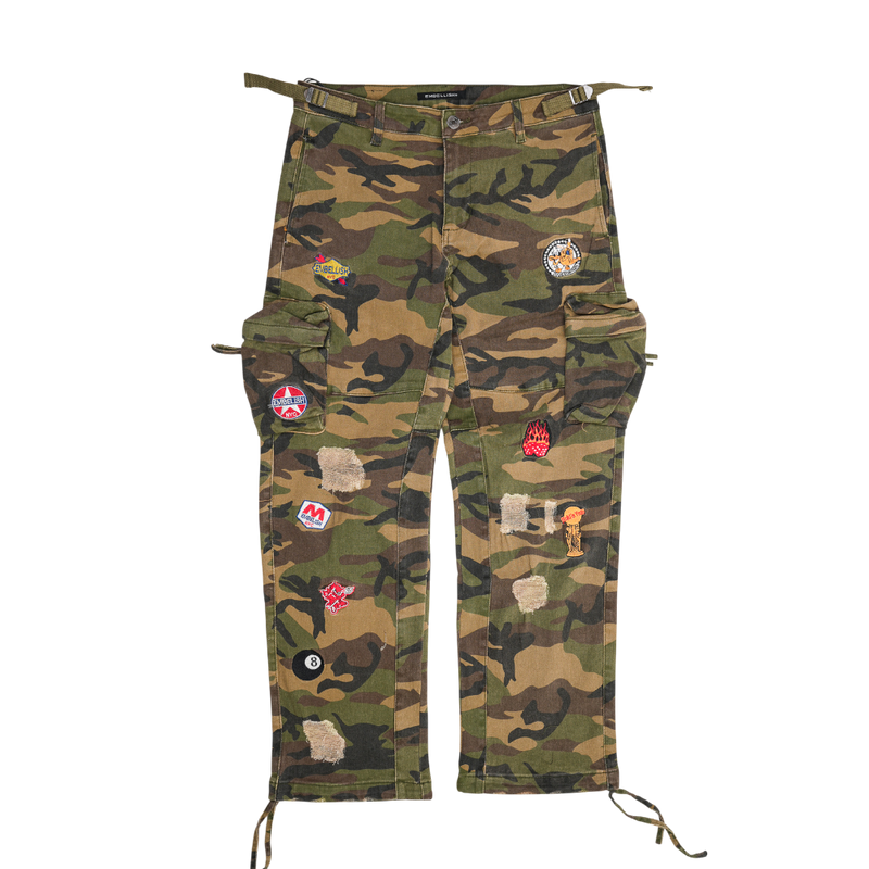 Embellish - Patch Baggy Cargo Pants - Multicolor