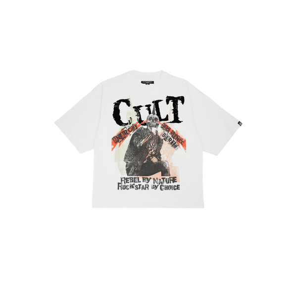 Cult of Individuality - Rock Star by Choice Boxy Oversized Fit Tee - White