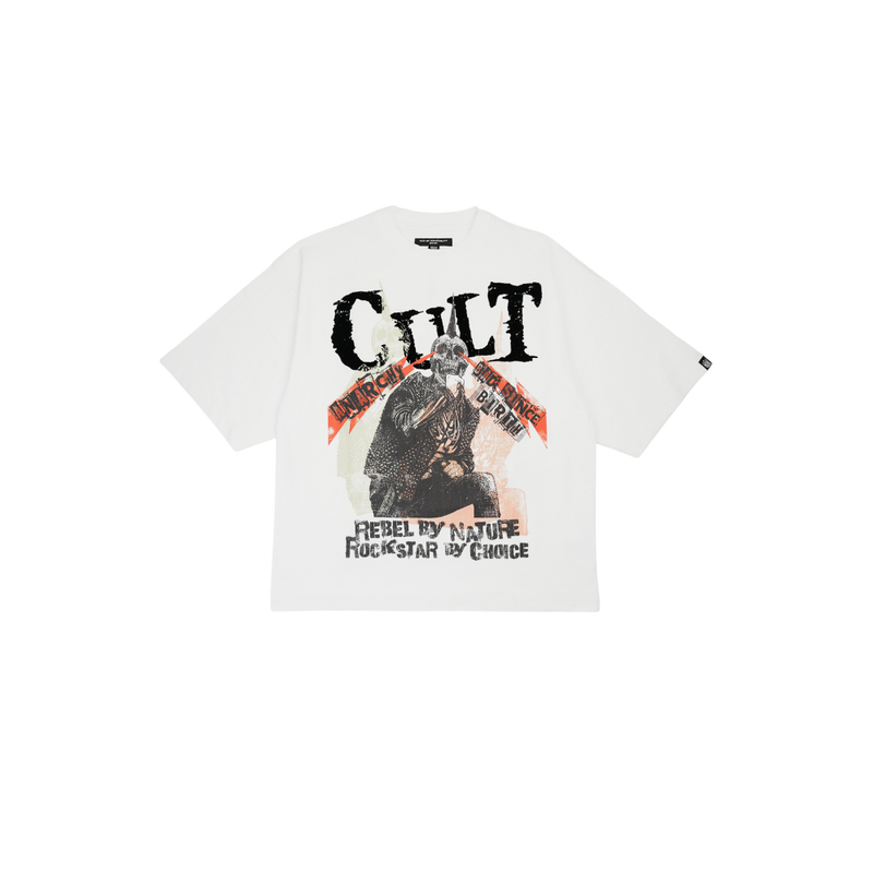 Cult of Individuality - Rock Star by Choice Boxy Oversized Fit Tee - White