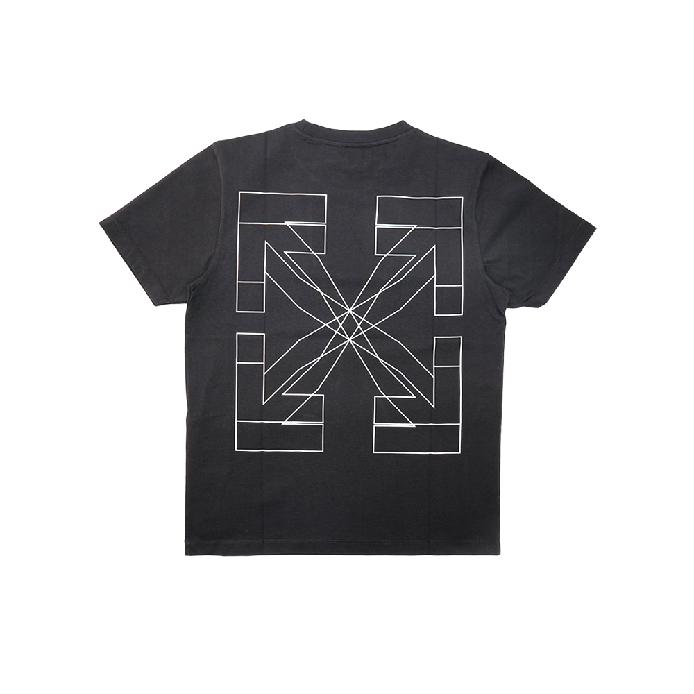 OFF WHITE  - Big Double Arrow Tee - Black