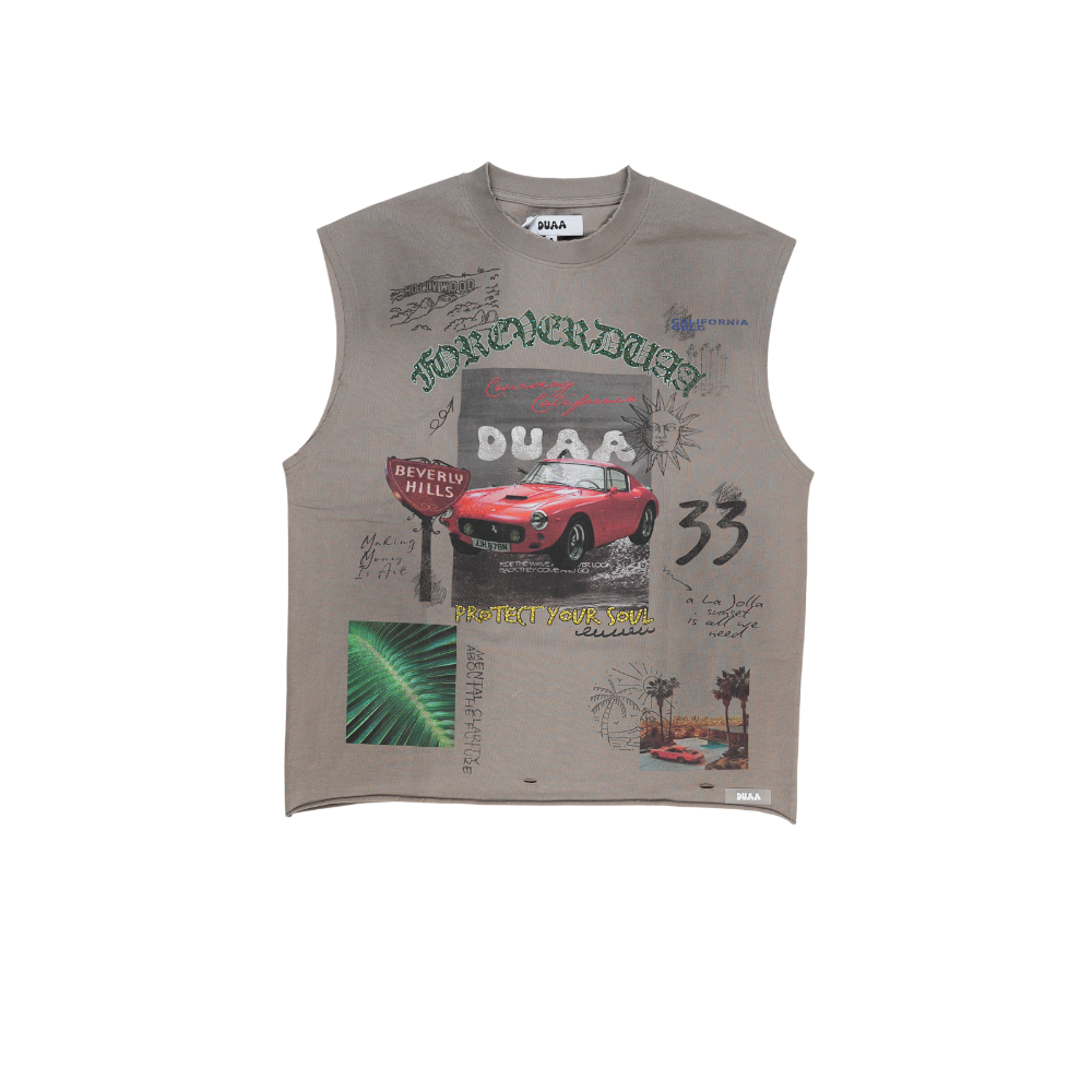 Duaa - So Cal Cutoff Tee - Grey