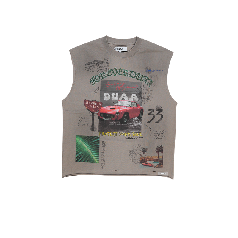 Duaa - So Cal Cutoff Tee - Grey
