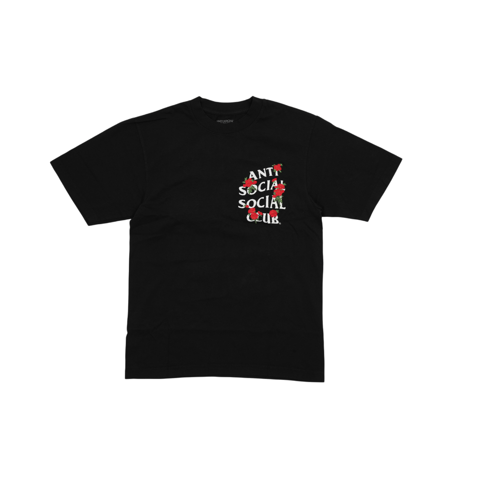 Anti Social Social Club - Assc - Embroidered Rose Kkotch Tee - Black