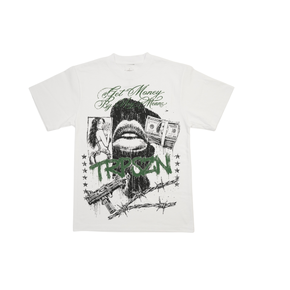 Szn - Barbed Wire Cash Tee - White