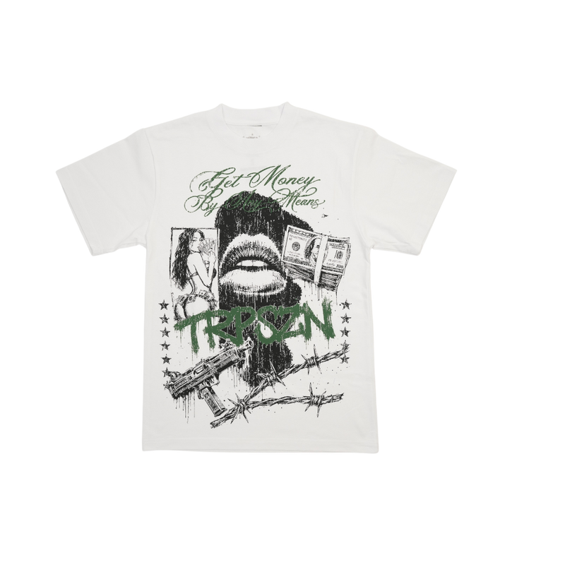 Szn - Barbed Wire Cash Tee - White