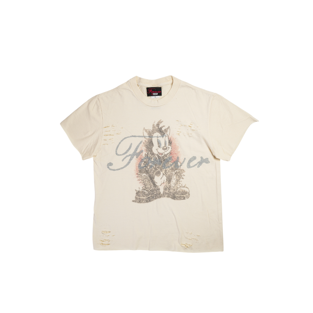 Forever Hungry - Mickey Mouse Tee - Cream