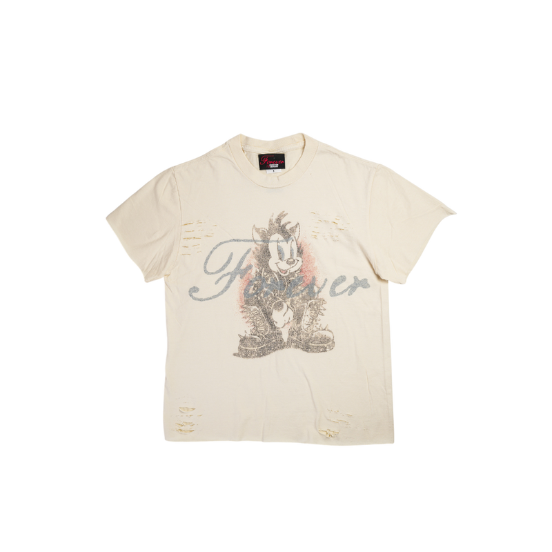 Forever Hungry - Mickey Mouse Tee - Cream