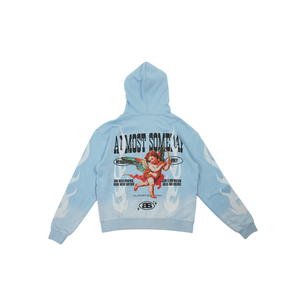 Almost Someday - Members Zip Hoodie - Blue — alternate view