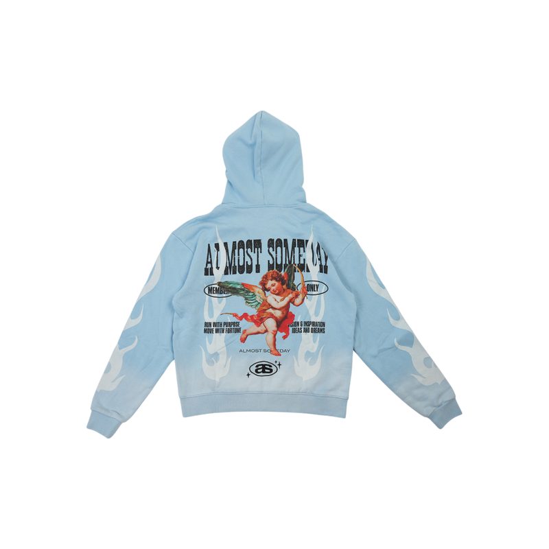 Almost Someday - Members Zip Hoodie - Blue