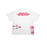 Billionaire Boys Club - bb hook ss knit (boxy fit) White Short Sleeve Graphic Tee - White