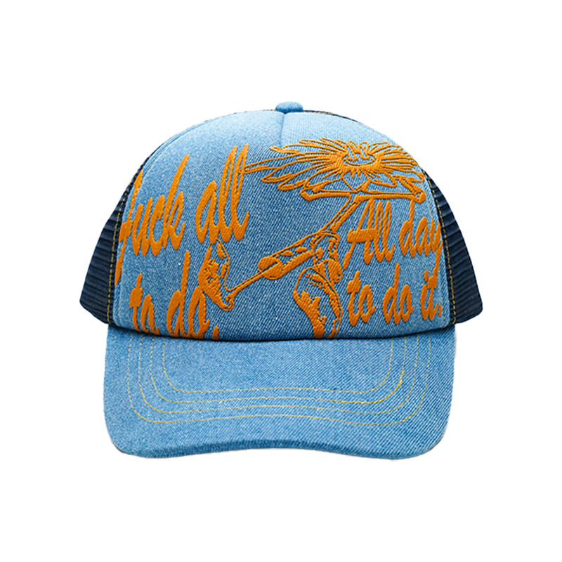 Jungles - Fuck All to Do Trucker Snapback Hat - Denim