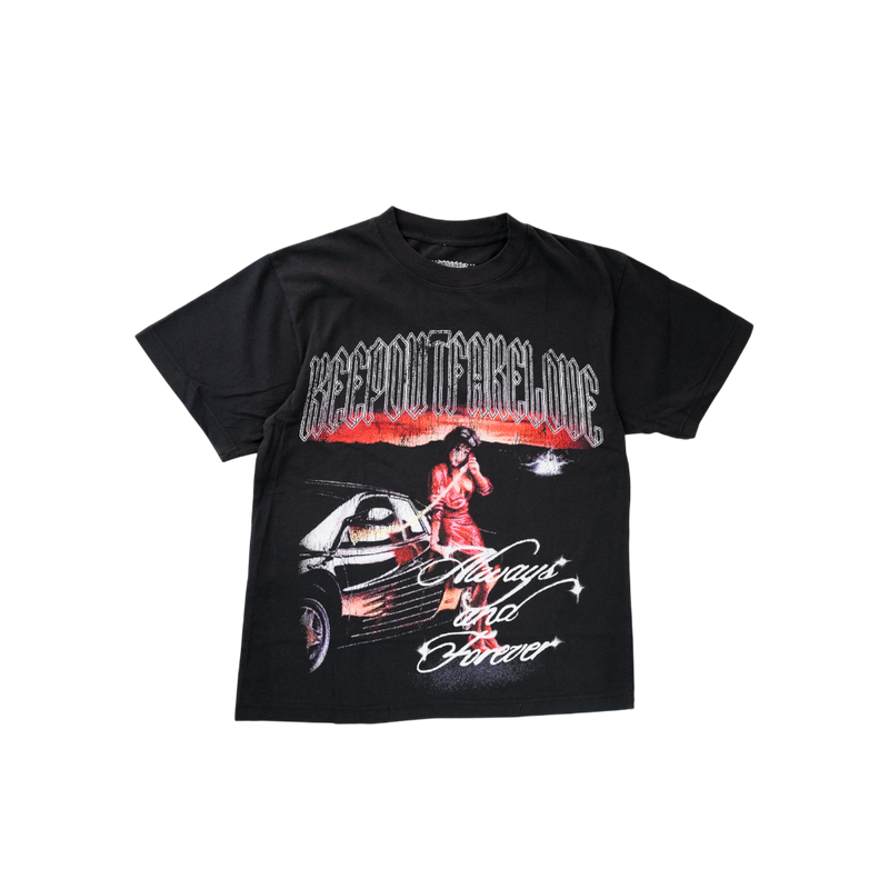 Keep Out Fake Love - 4ever Always Tee - Black