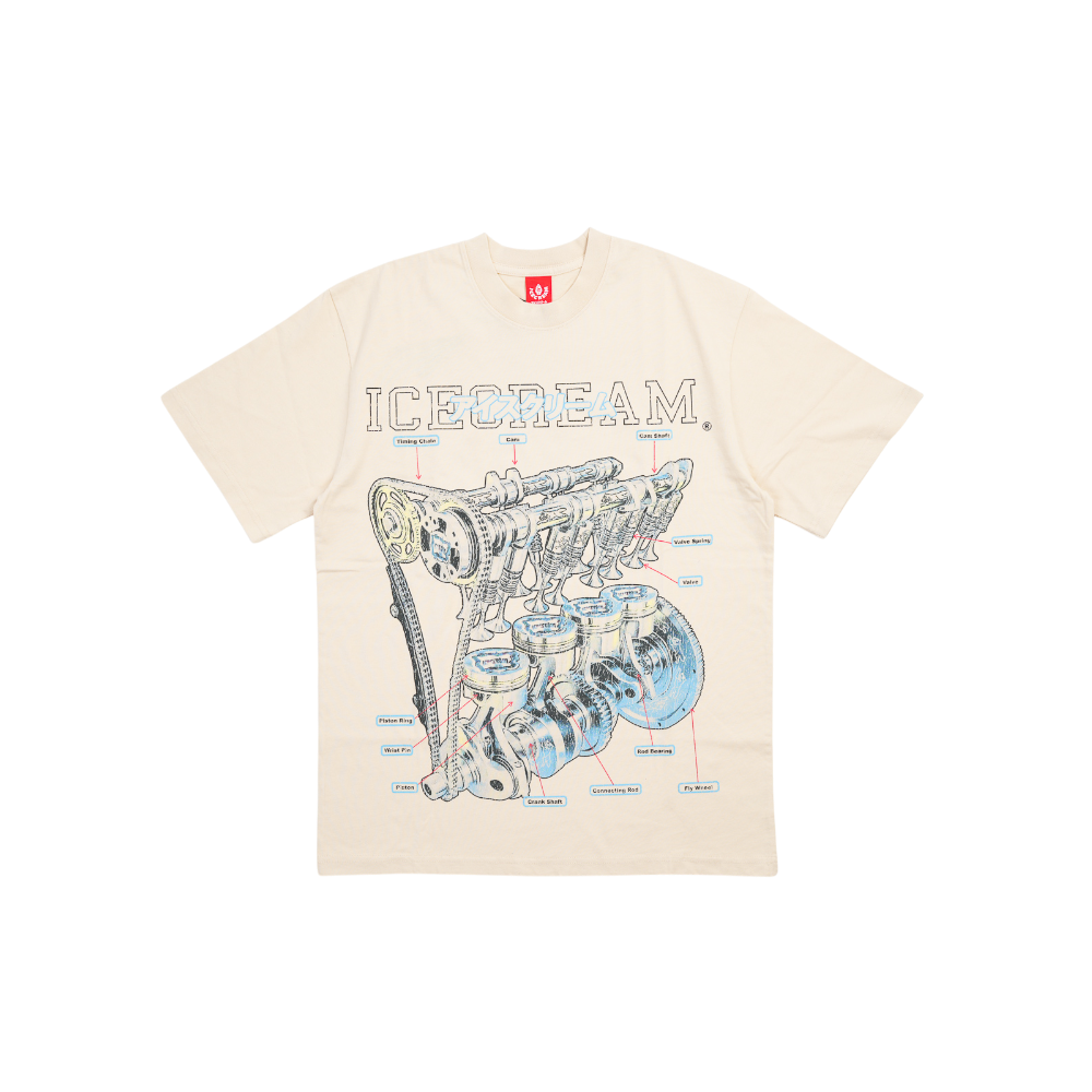 Ice Cream - Motorhead Ss Knit Tee - Cream
