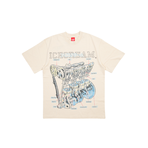 Ice Cream - Motorhead Ss Knit Tee - Cream
