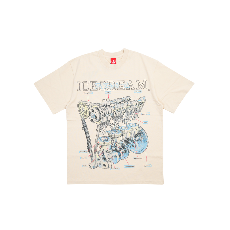 Ice Cream - Motorhead Ss Knit Tee - Cream