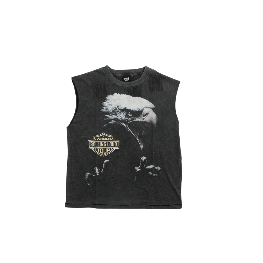 Rolling Loud - Rl Eagle Vintage Muscle Tank Tee - Black