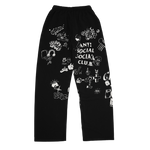 Anti Social Social Club - Assc - Illustrated Sweats Pants - Black