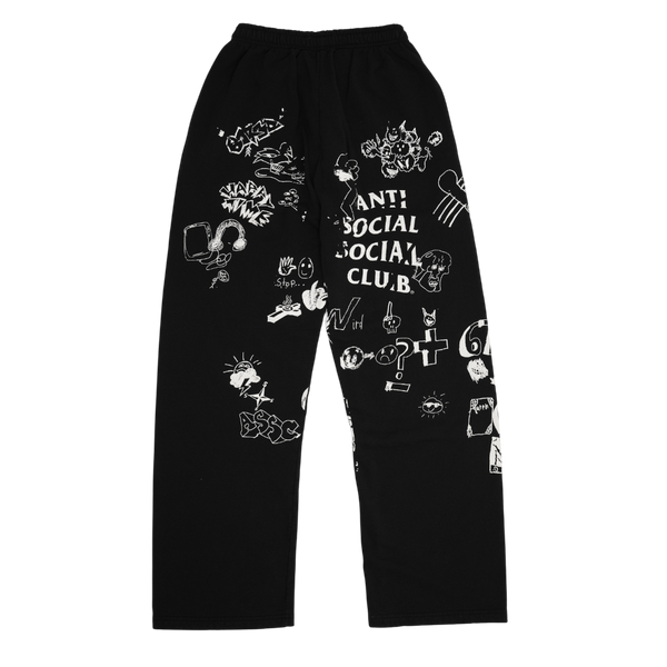 Anti Social Social Club - Assc - Illustrated Sweats Pants - Black — alternate view