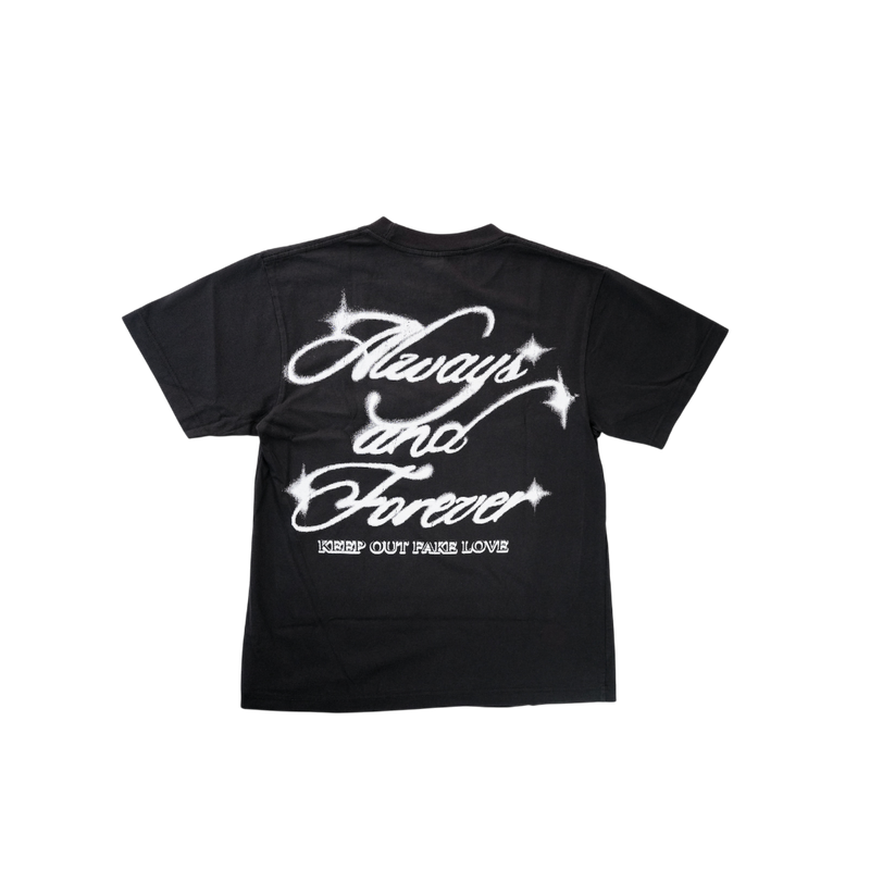 Keep Out Fake Love - 4ever Always Tee - Black