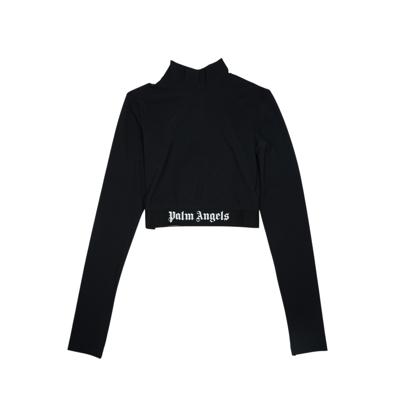 Palm Angels - Classic Logo Mockneck Top L/s Tee - Black
