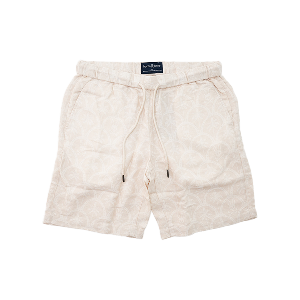 Psycho Bunny - Brad All Over Print Linen Blend Short Shorts - Multicolor