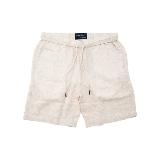 Psycho Bunny - Brad All Over Print Linen Blend Short Shorts - Multicolor