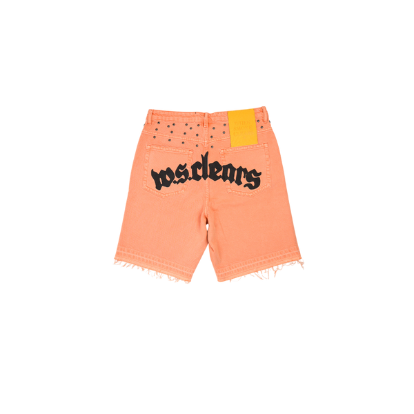 When Smoke Clears - Half Star Denim Short Orange - Orange — alternate view