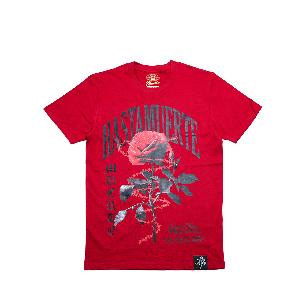 Hasta LA Muerte - Barb Flo Rose Tee - Rose