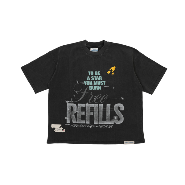 Free Refills - Starburn Tee - Black