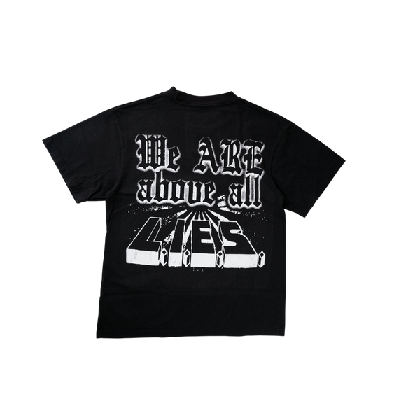 Keep Out Fake Love - Above the Lies Tee - Black — alternate view