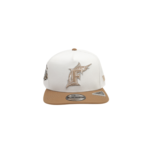 New Era - 950af Florida Marlins - Opticwhtkhaki Snapback Hat - Khaki