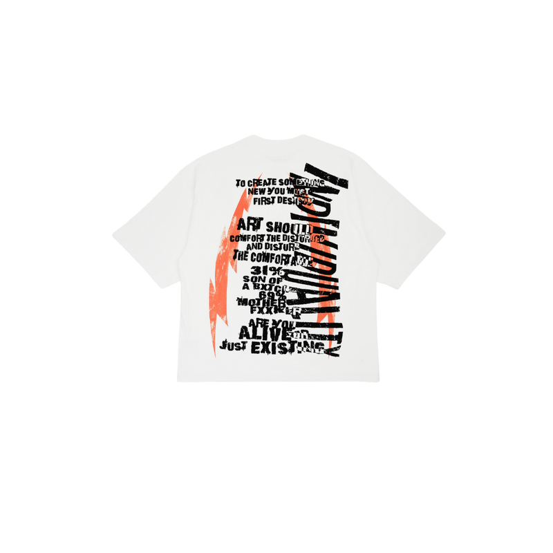 Cult of Individuality - Rock Star by Choice Boxy Oversized Fit Tee - White