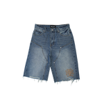 Homme + Femme - Maison Crest Denim Shorts - Blue