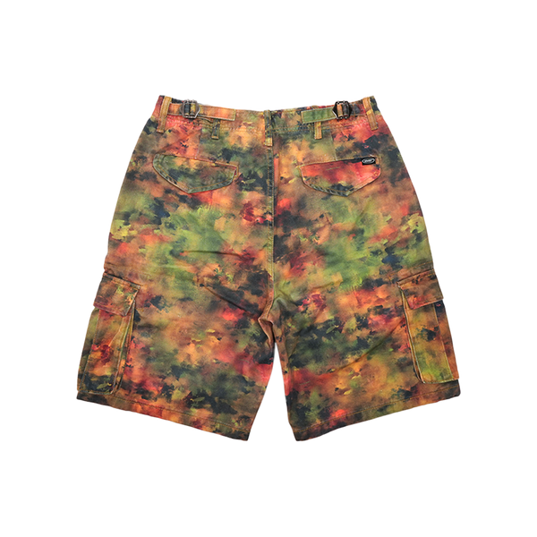 Memory Lane - Graffiti Camo Cargo Shorts - Olive — alternate view