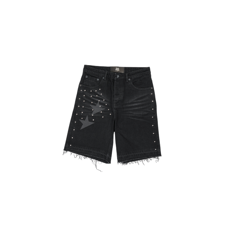 When Smoke Clears - Half Star Denim Short - Denim