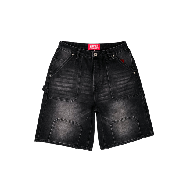 Keep Out Fake Love - Casual Friday Oversized Jorts Shorts - Black