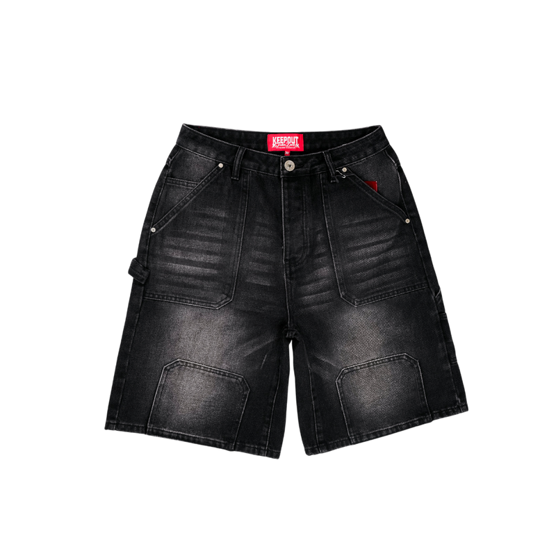 Keep Out Fake Love - Casual Friday Oversized Jorts Shorts - Black