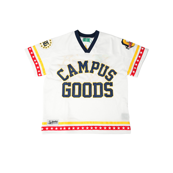Campus Goods LA - Valor Varsity Jersey Tee - White
